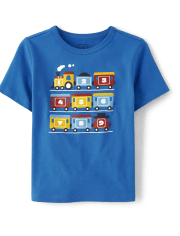 Baby And Toddler Boys Train Graphic Tee