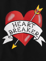 Baby And Toddler Boys Valentine's Day Heart Breaker Graphic Tee