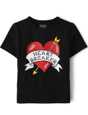 Baby And Toddler Boys Valentine's Day Heart Breaker Graphic Tee