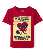 Baby And Toddler Boys Valentine's Day Wanted Poster Graphic Tee