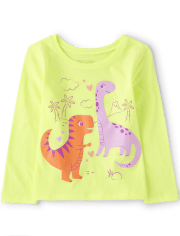Baby And Toddler Girls Dino Graphic Tee