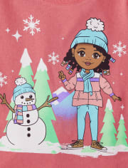 Baby And Toddler Girls Winter Girl Graphic Tee