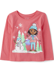 Baby And Toddler Girls Winter Girl Graphic Tee