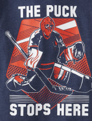 Boys Puck Stops Here Graphic Tee