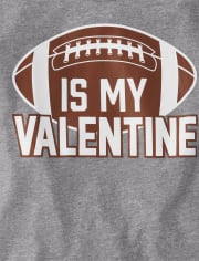 Camiseta con gráfico de San Valentín de fútbol para niños
