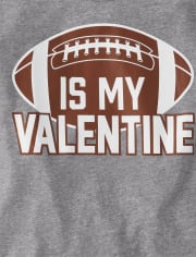 Boys Football Valentine Graphic Tee