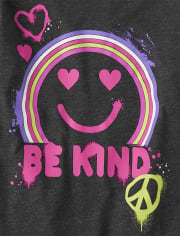 Girls Smiley Graphic Tee