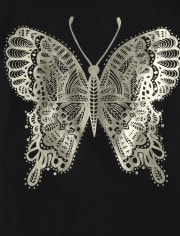 Camiseta con estampado de mariposas para niñas