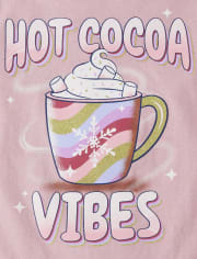 Girls Hot Cocoa Vibes Graphic Tee
