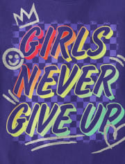Girls Never Give Up Graphic Tee