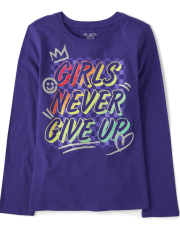 Girls Never Give Up Graphic Tee
