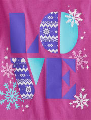 Camiseta con estampado de amor para niñas