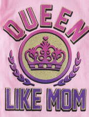 T-shirt graphique Queen Like Mom pour filles
