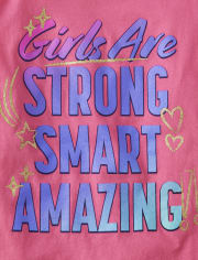 Girls Strong Smart Amazing Graphic Tee