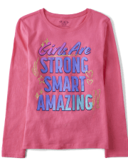 Girls Strong Smart Amazing Graphic Tee