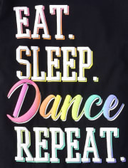 Girls Eat Sleep Dance Repeat Graphic Tee
