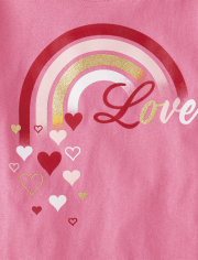 Camiseta con estampado de arco iris de Girls Love