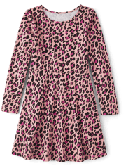 Girls Leopard Everyday Dress
