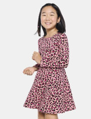 Girls Leopard Everyday Dress