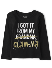 Camiseta con gráfico Glamma para bebés y niñas pequeñas