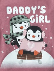 Baby And Toddler Girls Penguin Graphic Tee