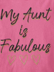 Baby And Toddler Girls Aunt Graphic Tee