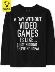 Boys Glow Video Games Graphic Tee