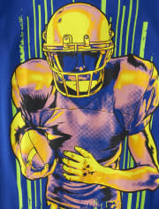 Boys Football Player Graphic Tee