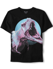 Camiseta con estampado de dinosaurio para niños
