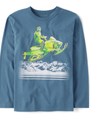 Boys Snowmobile Graphic Tee