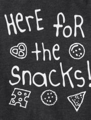 Baby And Toddler Boys Here For Snacks Graphic Tee
