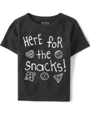 Baby And Toddler Boys Here For Snacks Graphic Tee