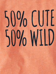 Camiseta con gráfico salvaje lindo para bebés y niños pequeños