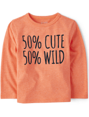 Camiseta con gráfico salvaje lindo para bebés y niños pequeños