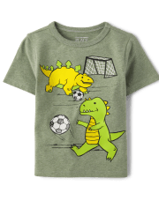 Baby And Toddler Boys Dino Soccer Graphic Tee