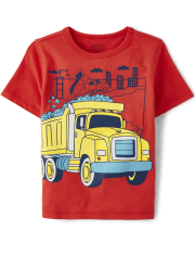 Baby And Toddler Boys Construction Truck Graphic Tee