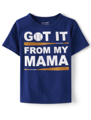 Baby And Toddler Boys Baseball Mama Graphic Tee