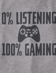 Camiseta con gráfico de juegos para niños