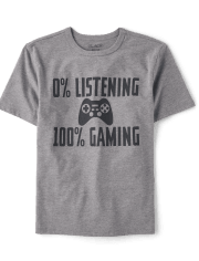Camiseta con gráfico de juegos para niños