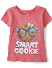 Baby And Toddler Girls Smart Cookie Graphic Tee