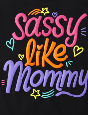Baby And Toddler Girls Sassy Like Mommy Graphic Tee