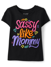 Baby And Toddler Girls Sassy Like Mommy Graphic Tee
