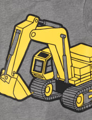 Baby And Toddler Boys Excavator Graphic Tee