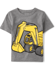 Baby And Toddler Boys Excavator Graphic Tee
