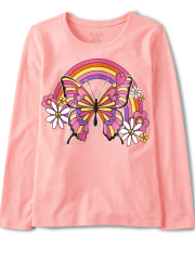 Girls Butterfly Graphic Tee