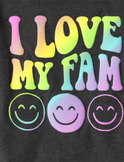 Fille Love My Fam T-shirt imprimé