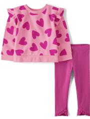 Toddler Girls Heart 2-Piece Outfit Set