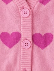 Toddler Girls Heart Cardigan