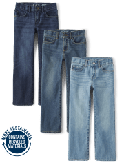 Boys Bootcut Jeans 3-Pack