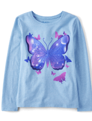 Girls Butterflies Graphic Tee